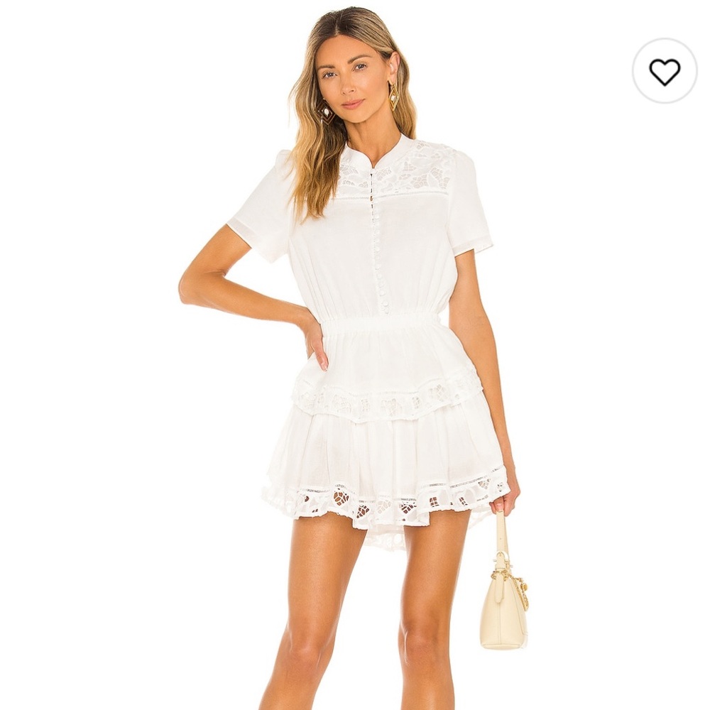 SAU LEE Alison mini dress in white